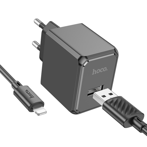 Купить Сетевое Зарядное Устройство Hoco CS11A 1USB 2.1A+USB to Lightning, 3