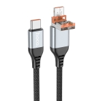 Купити Кабель USB Hoco U128 2in1 3A/60W USB/Type-C to Type-C 1.2m, 2