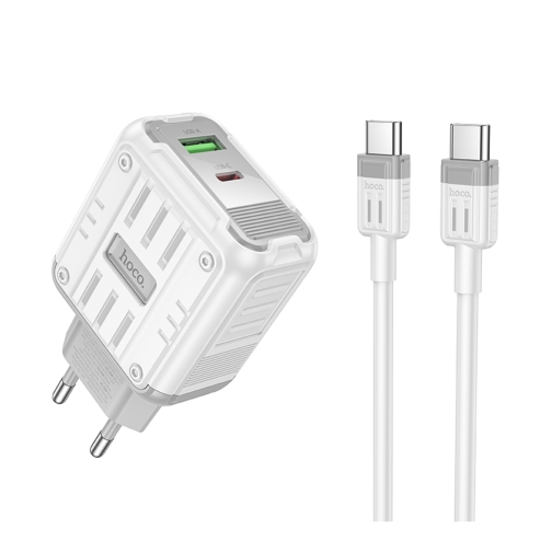 Купити Мережевий Зарядний Пристрій Hoco C136A 1USB-C/1USB PD/QC 45W+Type-C to Type-C