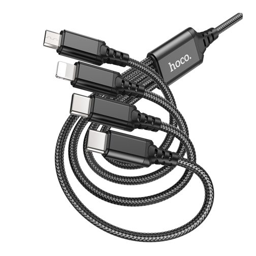 Купить USB Hoco X76 4-in-1 IP+2Type-C+Micro 2A, 3