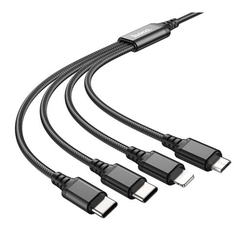 Купить USB Hoco X76 4-in-1 IP+2Type-C+Micro 2A, 4