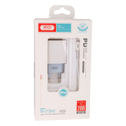 Купить Сетевое Зарядное Устройство XO L77 PD 20W Type-C to Lightning, 4