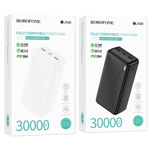 Купити Універсальна Мобільна Батарея Power Bank Borofone BJ56B Graceful 22.5W+PD20W 30000 mAh, 2