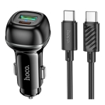 Купити Автомобільний Зарядний Пристрій Hoco Z58A 1USB/1USB-C QC/PD48W+Type-C to Type-C