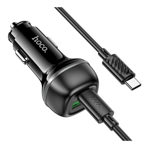 Купити Автомобільний Зарядний Пристрій Hoco Z58A 1USB/1USB-C QC/PD48W+Type-C to Type-C, 3