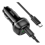 Купити Автомобільний Зарядний Пристрій Hoco Z58A 1USB/1USB-C QC/PD48W+Type-C to Type-C, 3