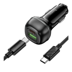 Купити Автомобільний Зарядний Пристрій Hoco Z58A 1USB/1USB-C QC/PD48W+Type-C to Type-C, 4