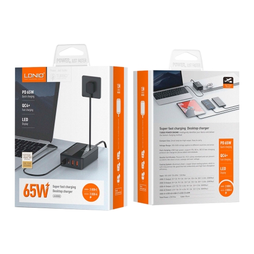 Купить Сетевое Зарядное Устройство LDNIO A4808Q 65W LED, 4