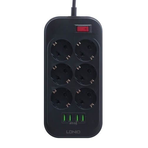 Купити Мережевий Подовжувач LDNIO SE6403 4USB / 6 Socket, 2