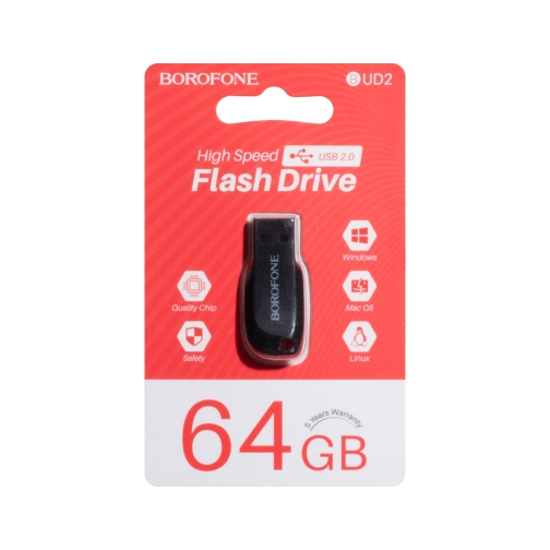 Купити USB флеш-накопичувач Borofone BUD2 USB 2.0 64GB