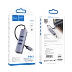 Купить USB Hoco HB34 Easy link Gigabit Ethernet adapter(Type C to USB3.0*3+RJ45)