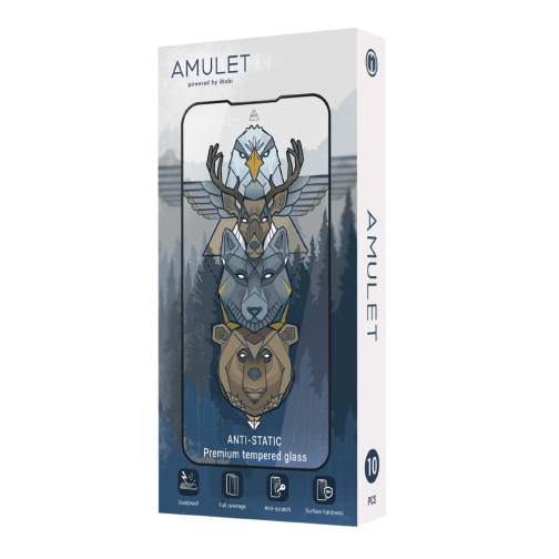 Купити BOX 10 шт Захисне скло AMULET 2.5D HD Antistatic for iPhone 13 Pro Max/14 Plus