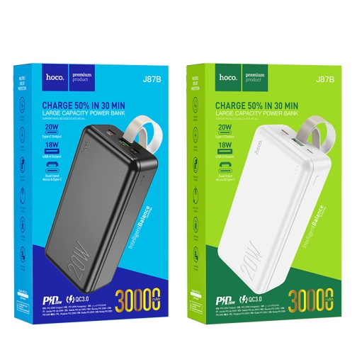 Купити Універсальна Мобільна Батарея Power Bank Hoco J87B Tacker PD20W+QC3.0 30000 mAh