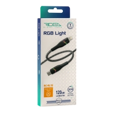 Купити Кабель USB Ridea RC-RL15 RGB Light Type-C to Lightning 30W 1.2m Купити Кабель USB Ridea RC-RL15 RGB Light Type-C to Lightning 30W 1.2m