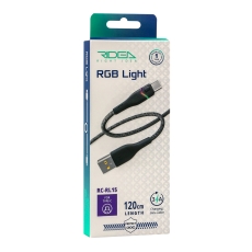 Купить USB Ridea RC-RL15 RGB Light Type-C 3A 1.2m