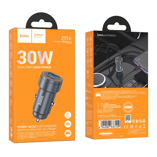 Купить Авто Зарядное Устройство Hoco Z57A 1USB/1USB-C PD30W/QC3.0, 2