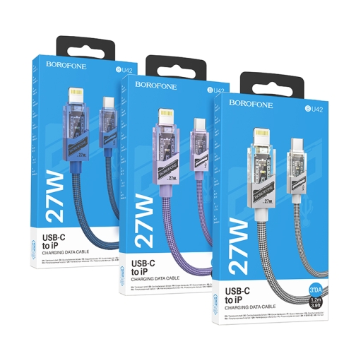 Купити Кабель USB Borofone BU42 Octavia PD27W Type-C to Lightning 1.2m