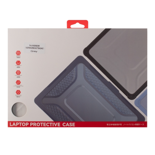 Купити Накладка TPU+PC Hex Shield for MacBook Pro 14" 2025/2024/2023/2021 （A3434/A2442/A2779/A2918/A2992）, 2