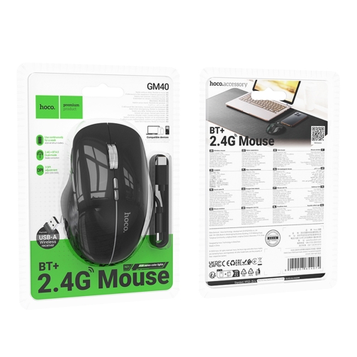 Купити Бездротова Миша Hoco GM40 Dixon RGB dual-mode (rechargeable version), 3