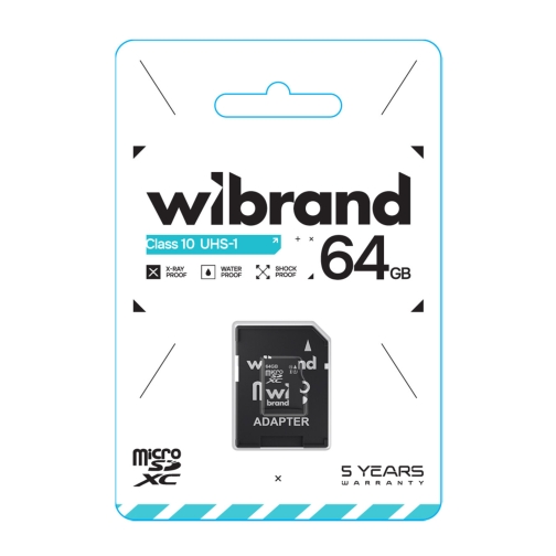 Купити Карта Пам'яті Wibrand MicroSDHC 64gb UHS-1 10 Class & Adapter
