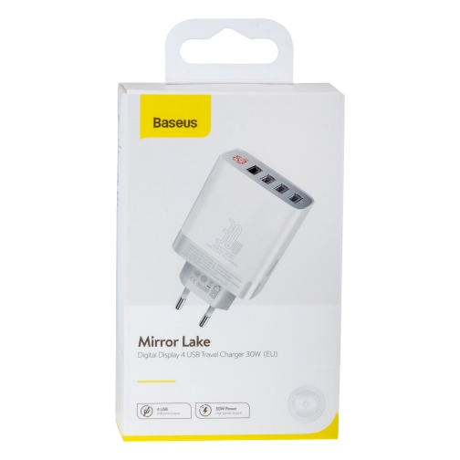 Купити Мережевий Зарядний Пристрій Baseus Mirror Lake 4 USB 30W CCJMHB-B 6A, 2