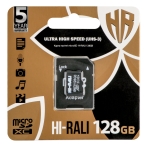 Купити Карта Пам'яті  Hi-Rali MicroSDXC 128gb UHS-3 10 Class & Adapter