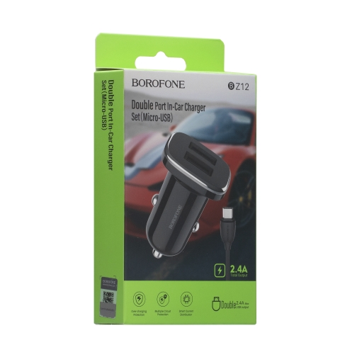Купить Авто Зарядное Устройство Borofone BZ12 2.4A Micro 2 USB