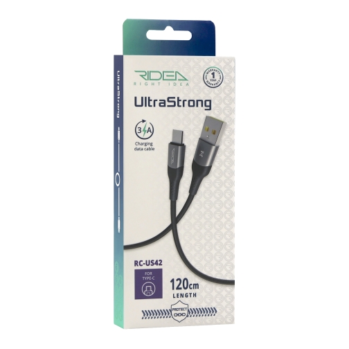 Купить USB Ridea RC-US42 UltraStrong Type-C 3A 1.2m, 2