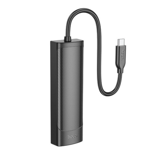 Купити Хаб USB Hoco HB42 4-in-1 (Type-C to USB3.0*3+RJ45 1Gbps) (L=0.2M), 5