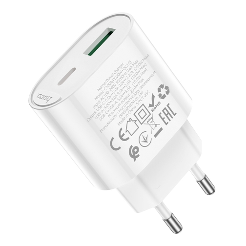 Купить Сетевое Зарядное Устройство Hoco C109A 1USB-C/1USB PD/QC 20W, 7