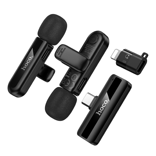 Купить Микрофон Петличный Беспроводной Hoco L20A Dual-mic iP/Type-C, 3