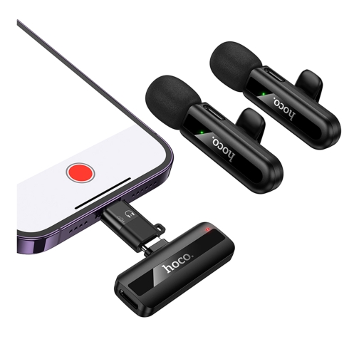 Купить Микрофон Петличный Беспроводной Hoco L20A Dual-mic iP/Type-C, 5