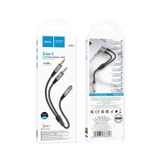 Купити Кабель Audio Splitter  Hoco UPA21 2-in-1 3.5 female to 2 male