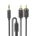 Купить Aux Hoco UPA28 AUX 3.5 to dual RCA 1.5m Черный