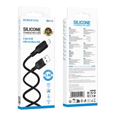 Купити Кабель USB Borofone BX113 Silicone Micro 2.4A 2m