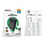 Купить Сетевое Зарядное Устройство Borofone BAS72A 1USB QC3.0 18W+USB to Type-C, 3