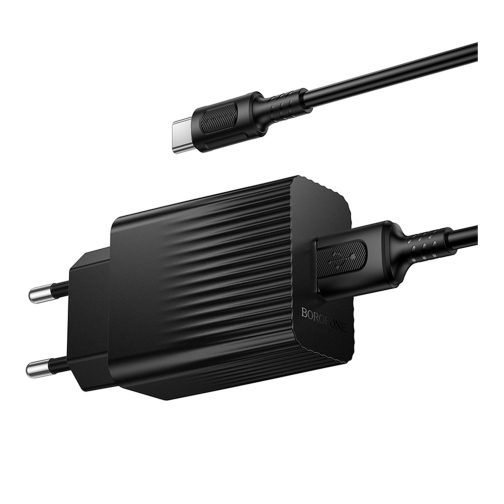 Купить Сетевое Зарядное Устройство Borofone BAS72A 1USB QC3.0 18W+USB to Type-C, 7