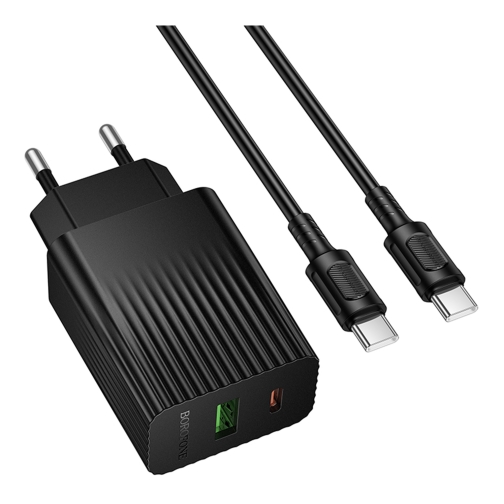 Купить Сетевое Зарядное Устройство Borofone BAS76A 1USB-C/1USB PD/QC 30W+Type-C to Type-C, 5