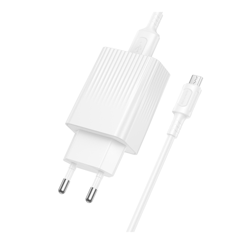 Купити Мережевий Зарядний Пристрій Borofone BAS72A 1USB QC3.0 18W+USB to Micro, 6