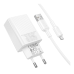 Купити Мережевий Зарядний Пристрій Borofone BAS72A 1USB QC3.0 18W+USB to Micro, 8