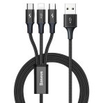 Купити Кабель Baseus Rapid 3-in-1 USB to Micro / Lightning / Type-C 3.5A 1.2m CAJS0000, 4