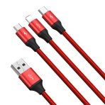 Купити Кабель Baseus Rapid 3-in-1 USB to Micro / Lightning / Type-C 3.5A 1.2m CAJS0000, 6