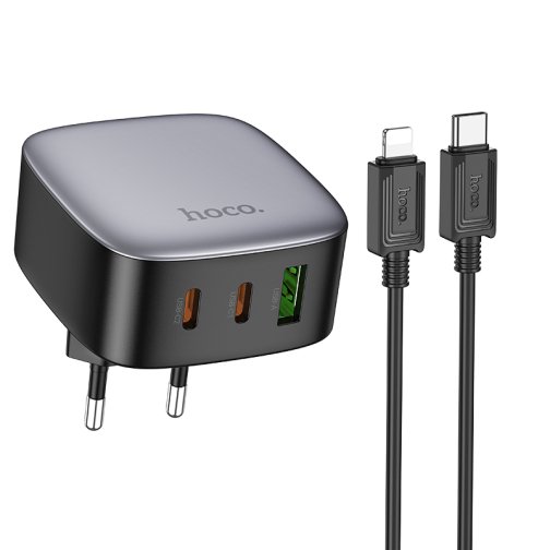 Купить Сетевое Зарядное Устройство Hoco CS33A 1USB/2USB-C PD/QC 30W+Type-C to Lightning