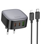 Купить Сетевое Зарядное Устройство Hoco CS33A 1USB/2USB-C PD/QC 30W+Type-C to Lightning