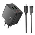 Купити Мережевий Зарядний Пристрій Hoco CS19A 2USB-C/2USB PD/QC 65W+Type-C to Type-C