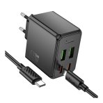 Купити Мережевий Зарядний Пристрій Hoco CS19A 2USB-C/2USB PD/QC 65W+Type-C to Type-C, 3