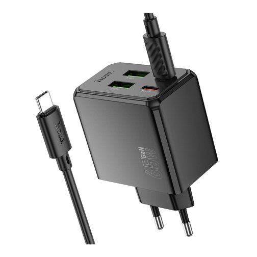 Купити Мережевий Зарядний Пристрій Hoco CS19A 2USB-C/2USB PD/QC 65W+Type-C to Type-C, 4