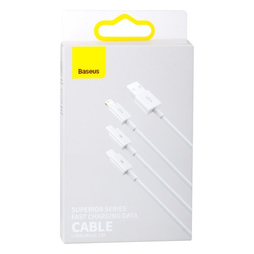 Купить USB Baseus USB to Micro / Lightning / Type-C 3.5A 1.5m CAMLTYS