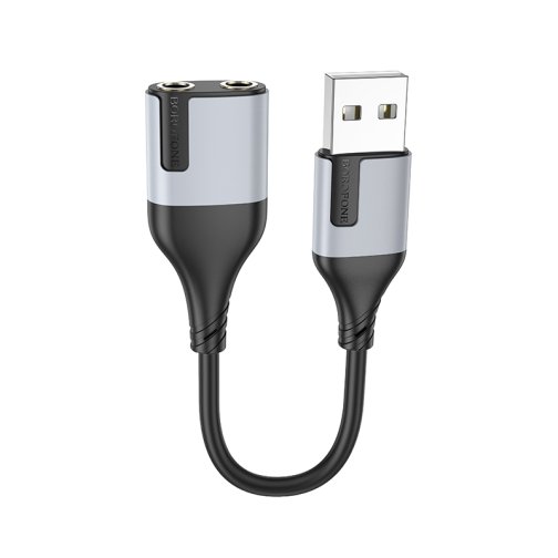 Купить Переходник Borofone BV19 Creator 2-in-1 USB to 3.5mm, 2