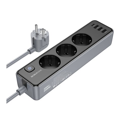 Купити Мережевий Подовжувач Borofone BAC8 (1C3A)(EU)(L=3M)